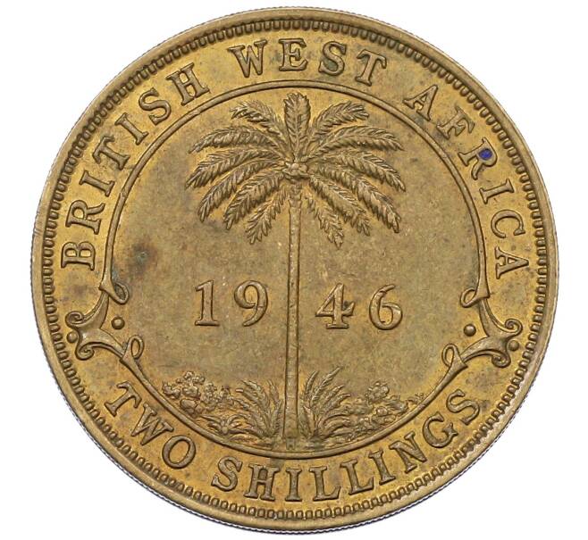 Монета 2 шиллинга 1946 года Н Британская Западная Африка (Артикул: K12-65943) — Фото №1