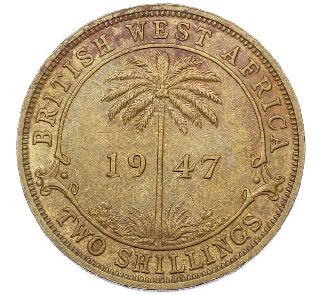 Монета 2 шиллинга 1947 года KN Британская Западная Африка (Артикул: K12-65953) — Фото №1