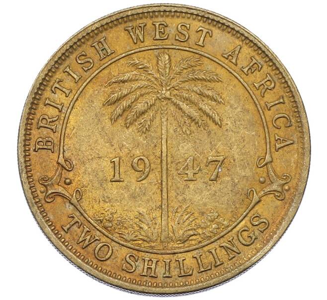 Монета 2 шиллинга 1947 года Н Британская Западная Африка (Артикул: K12-65954) — Фото №1
