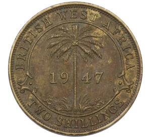 2 шиллинга 1947 года Н Британская Западная Африка