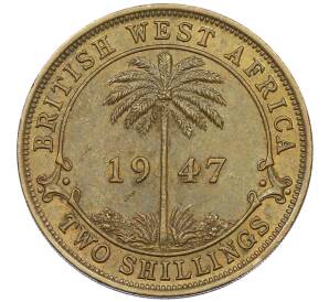 2 шиллинга 1947 года Н Британская Западная Африка