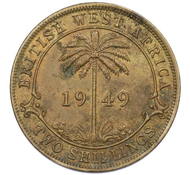 Монета 2 шиллинга 1949 года Н Британская Западная Африка (Артикул: K12-65970) — Фото №1