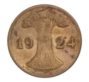 2 рейхспфеннига 1924 года F Германия — Фото №1