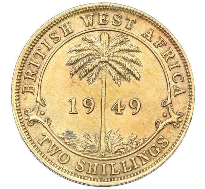 Монета 2 шиллинга 1949 года Н Британская Западная Африка (Артикул: K12-65974) — Фото №1