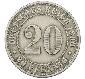 20 пфеннигов 1890 года А Германия — Фото №1