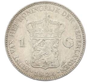 1 гульден 1924 года Нидерланды — Фото №1