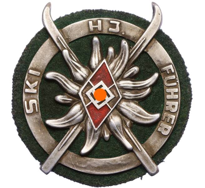 Знак 1934 года Германия «Горные лыжники — Гитлерюгенд» (Артикул: K12-66050) — Фото №1