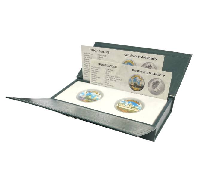 Набор из 2 монет 1 доллар 2010 года Ниуэ «1000 лет Ярославлю» (Артикул: K12-66051)