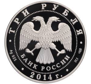 3 рубля 2014 года СПМД «250 лет со дня основания Государственного Эрмитажа» — Фото №2