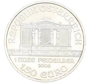 1.50 евро 2008 года Австрия «Венская филармония» — Фото №2