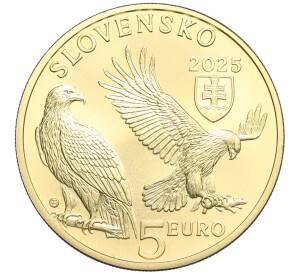 5 евро 2025 года Словакия «Фауна и флора Словакии — Могильник» — Фото №2