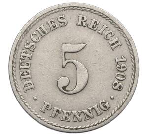 5 пфеннигов 1908 года A Германия — Фото №1