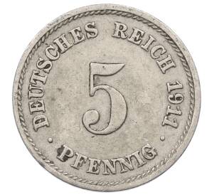 5 пфеннигов 1911 года F Германия — Фото №1