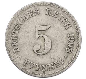 5 пфеннигов 1908 года A Германия — Фото №1