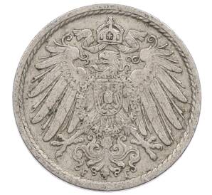 5 пфеннигов 1908 года F Германия — Фото №2