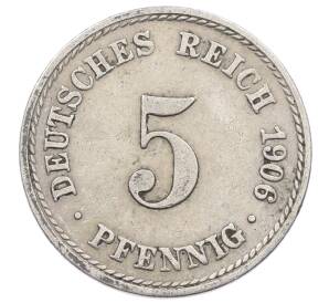 5 пфеннигов 1906 года A Германия — Фото №1