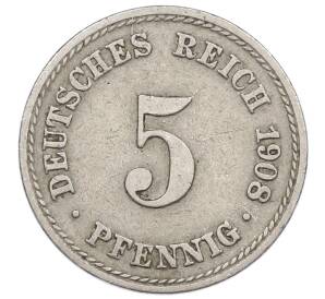 5 пфеннигов 1908 года A Германия — Фото №1