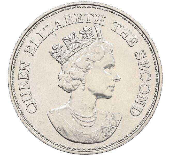 Монета 10 долларов 1985 года Гренада «Визит Королевы Елизаветы II» (Артикул: K12-66719) — Фото №2