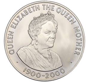 50 пенсов 2000 года Остров Святой Елены «100 лет со дня рождения Королевы Матери» — Фото №1