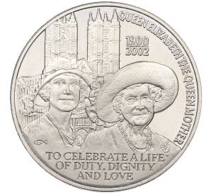 50 пенсов 2002 года Фолклендские острова «Смерть Королевы Елизаветы I — Королевы-матери» — Фото №1