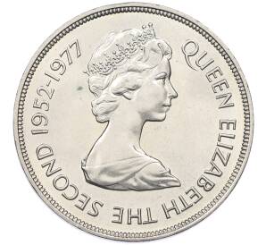 25 пенсов 1977 года Гернси «25 лет правления Королевы Елизаветы II» — Фото №2