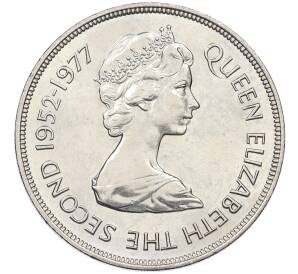 25 пенсов 1977 года Гибралтар «25 лет правления Королевы Елизаветы II» — Фото №2