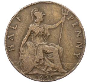 1/2 пенни 1909 года Великобритания — Фото №1