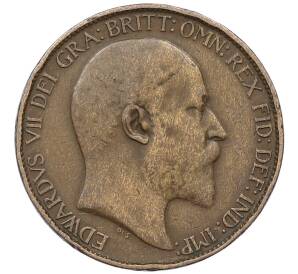 1/2 пенни 1909 года Великобритания — Фото №2