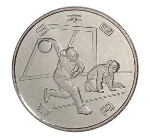 100 йен 2019 года Япония — «XVI летние Паралимпийские игры 2020 в Токио — Голбол» — Фото №1
