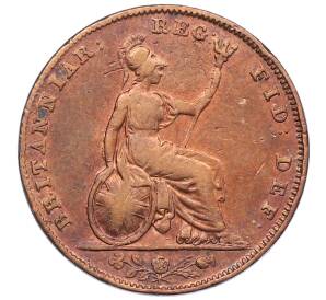 1 фартинг 1843 года Великобритания — Фото №2