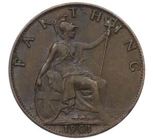 1 фартинг 1901 года Великобритания — Фото №1