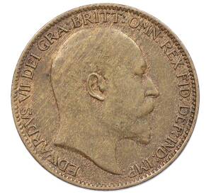1 фартинг 1909 года Великобритания — Фото №2
