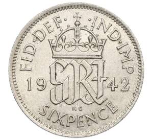 6 пенсов 1942 года Великобритания — Фото №1