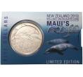 Монета 5 долларов 2010 года Новая Зеландия «Дельфин Мауи» (в блистере) (Артикул M2-32431)