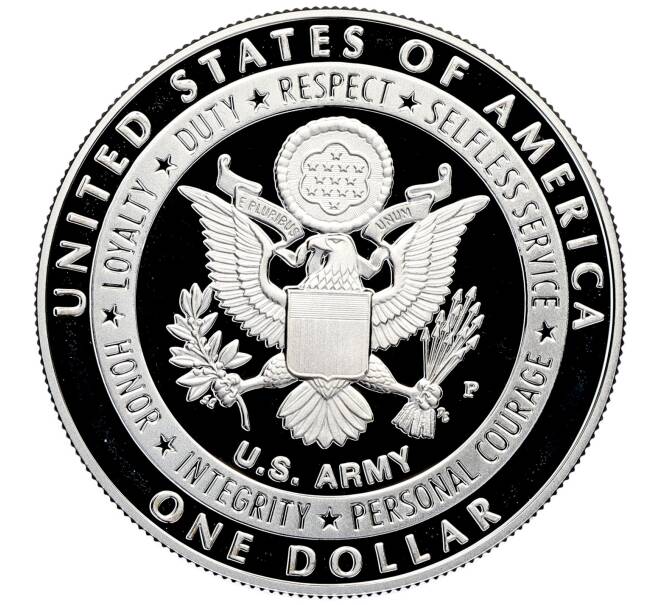 Монета 1 доллар 2011 года P США «Армия США» (Артикул: M2-89516) — Фото №2