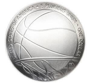 1 доллар 2020 года P США «Зал Славы Баскетбола» — Фото №1