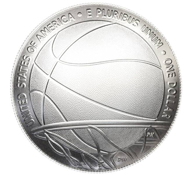 Монета 1 доллар 2020 года P США «Зал Славы Баскетбола» (Артикул: M2-89519) — Фото №1