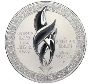 1 доллар 2014 года P США «Закон о гражданских правах 1964 года» — Фото №1