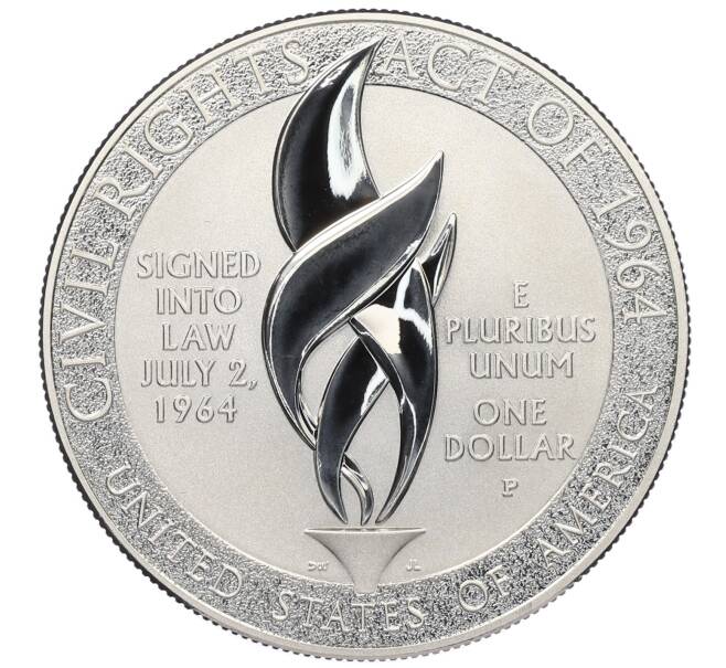Монета 1 доллар 2014 года P США «Закон о гражданских правах 1964 года» (Артикул: M2-89523) — Фото №1