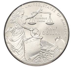 1/2 доллара (50 центов) 2015 года D США «225 лет Службе маршалов США» — Фото №1