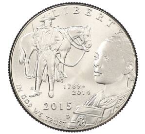 1/2 доллара (50 центов) 2015 года D США «225 лет Службе маршалов США» — Фото №2