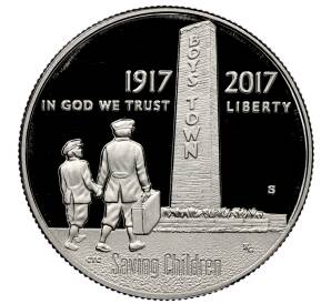 1/2 доллара (50 центов) 2017 года S США «100 лет организации Boys Town» — Фото №2