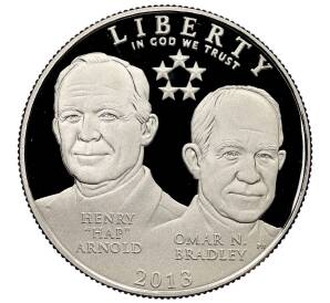 1/2 доллара (50 центов) 2013 года S США «Генри Арнолд и Омар Брэдли» — Фото №1