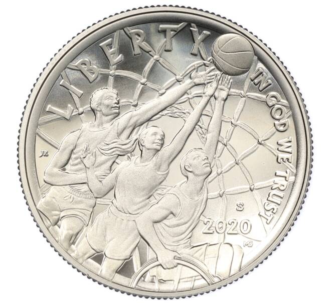 Монета 1/2 доллара (50 центов) 2020 года S США «Зал Славы Баскетбола» (Артикул: M2-89537) — Фото №2