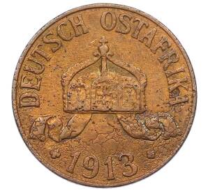 1 геллер 1913 года J Германская Восточная Африка — Фото №1