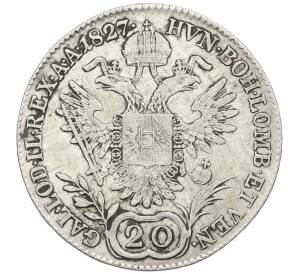 20 крейцеров 1827 года А Австрия — Фото №1