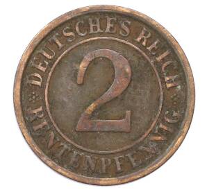 2 рентенпфеннига 1924 года A Германия — Фото №2