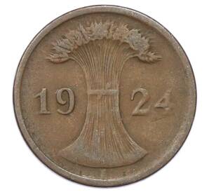2 рентенпфеннига 1924 года F Германия — Фото №1