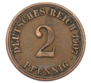 2 пфеннига 1907 года A Германия — Фото №1