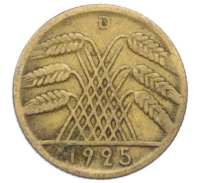Монета 10 рейхспфеннигов 1925 года D Германия (Артикул: M2-89644) — Фото №1
